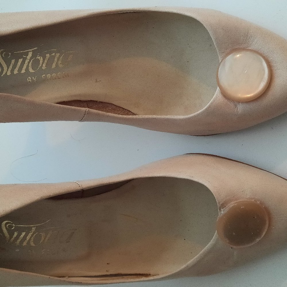 Made in Italy leather Upper and Sole Shoes, Light Peach Color